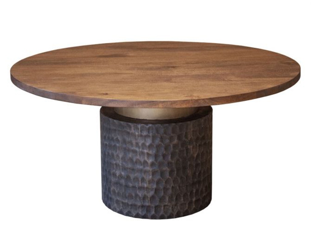 Home Trends & Design Santa Cruz 60 Round Dining Table Two-Toned FSC-RD60TT