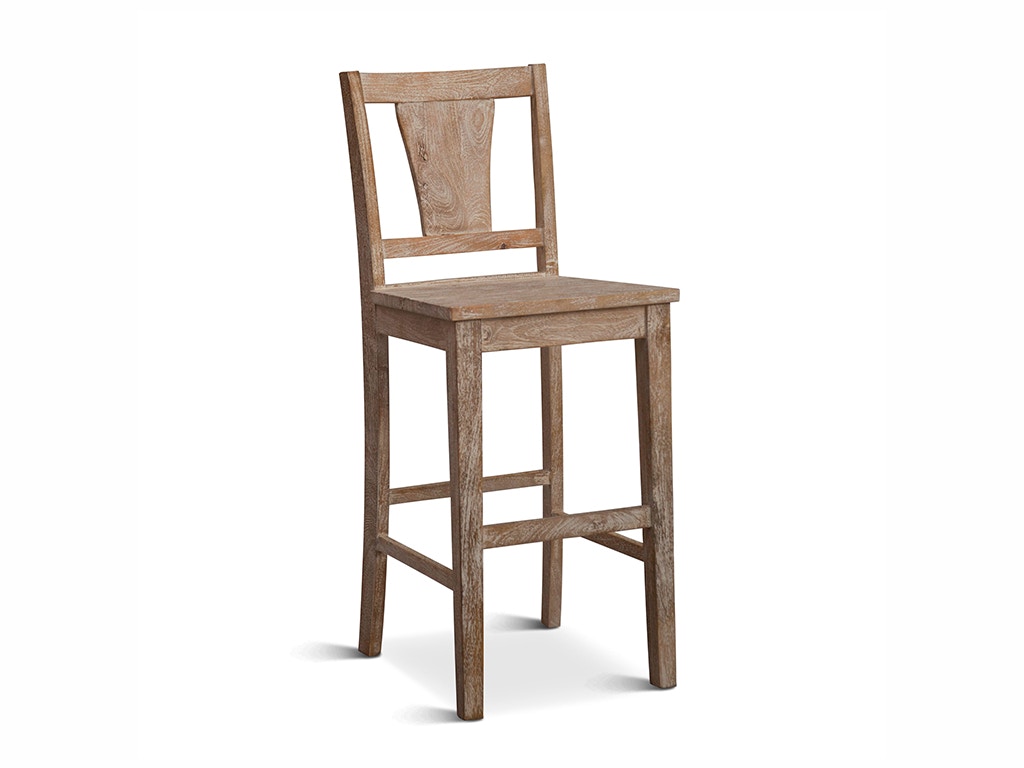 Home Trends & Design Casual Dining Solana Beach Bar Chair Whitewash  FSL-BC19WW - Furniture Market