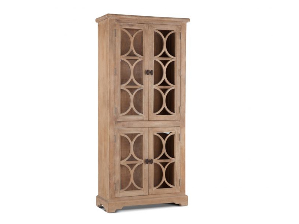 Home Trends & Design San Rafael 38 Wide Glass Cabinet Antique Oak FSR-GC38TAO
