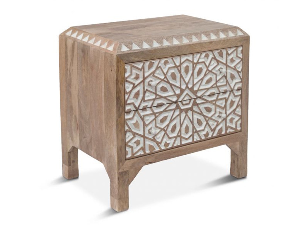 Home Trends & Design Tangiers 26 Night Chest Natural White FTG-NC26NW