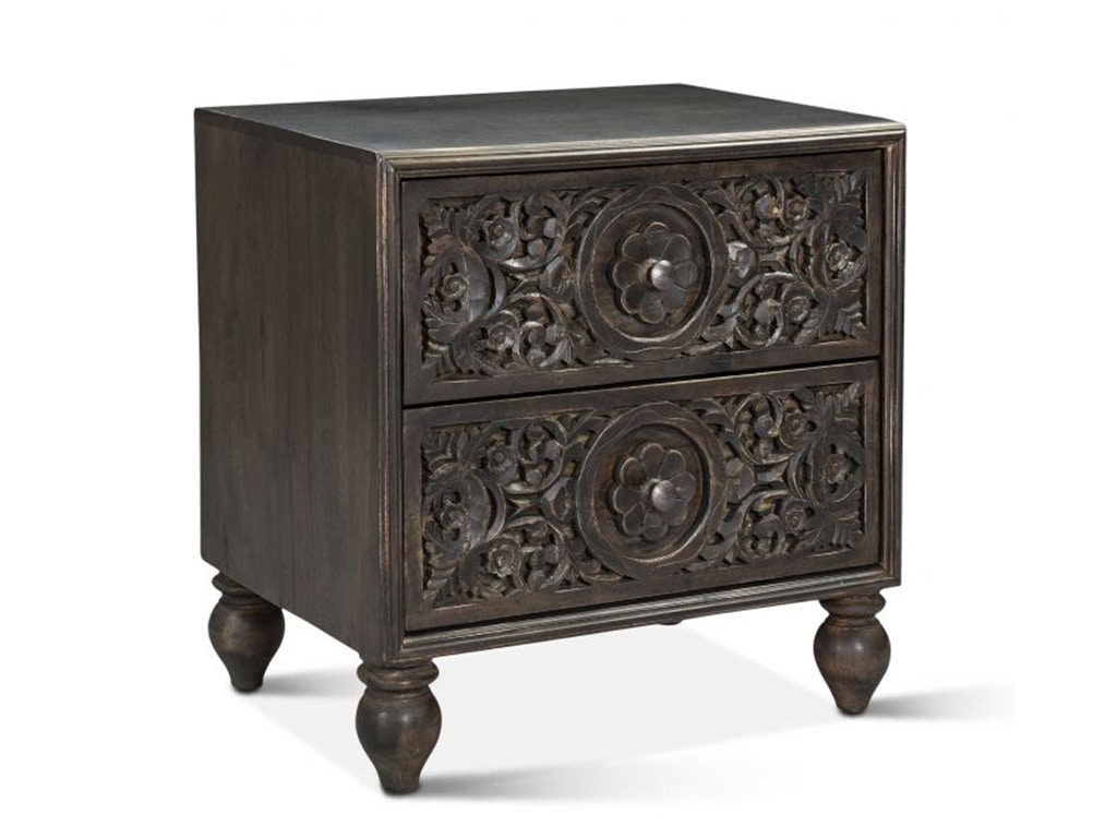 Home Trends & Design Taj 24 Night Chest Vintage Brown FTJ-NC24VB