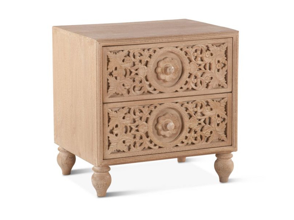 Home Trends & Design Taj 24 Night Chest Whitewash FTJ-NC24WW-2