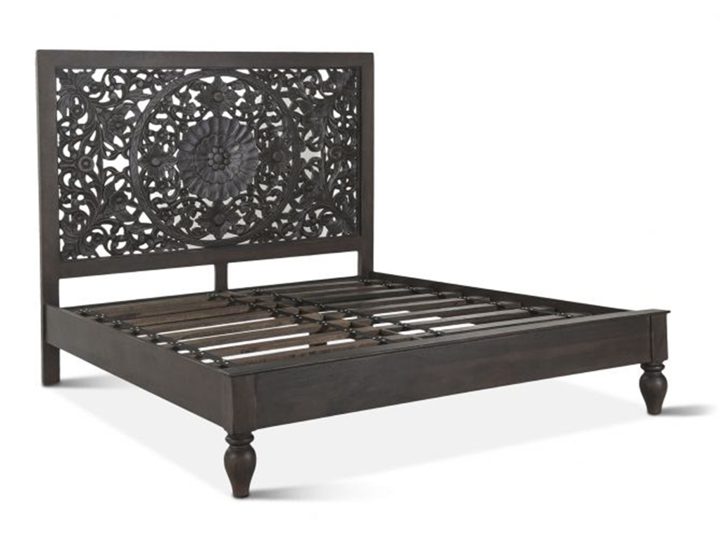 Home Trends & Design Taj King Bed Vintage Brown FTJ-PBKVB