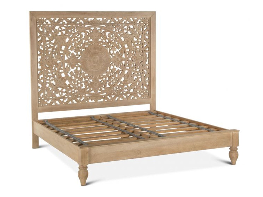 Home Trends & Design Taj King Bed Whitewash FTJ-PBKWW