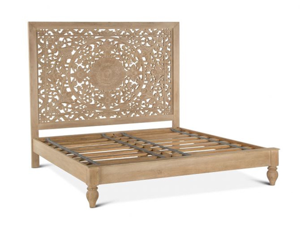 Home Trends & Design Taj Queen Bed Whitewash FTJ-PBQWW