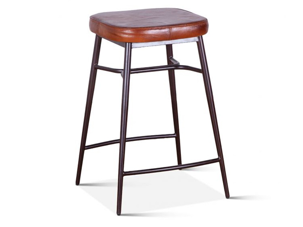 Home Trends & Design Wellington Backless Leather Counter Stool FWE-CC