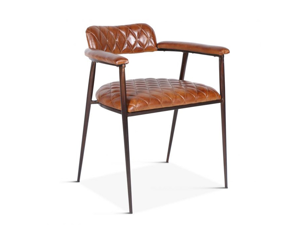 Home Trends & Design Celeste Arm Chair with Diamond Leather FWE-CELAC