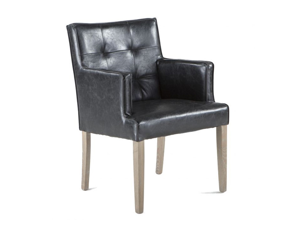 Home Trends & Design Madison Dining Arm Chair Black Leather G201-252-943-99