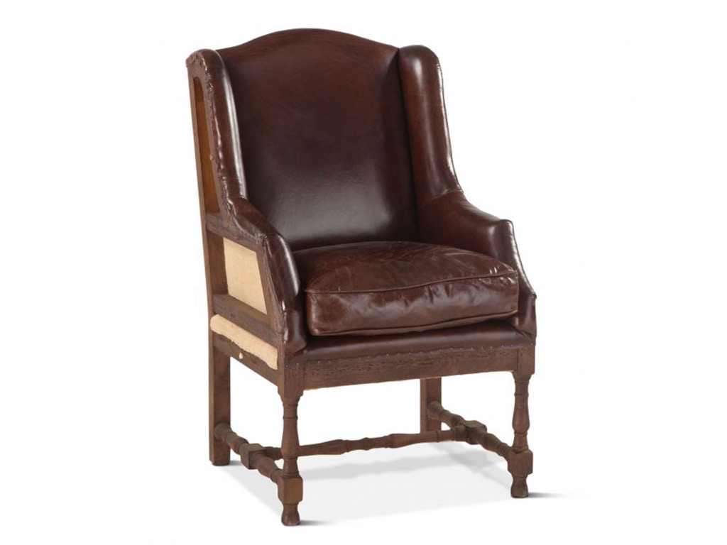Home Trends & Design Sicily Deconstructed Armchair with Cigar Leather G205-C30-11