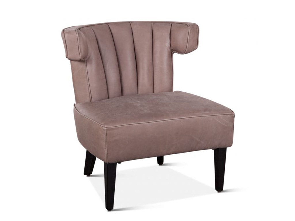 Home Trends & Design Mason Armchair in Stone Gray Leather G205-MSAC-170
