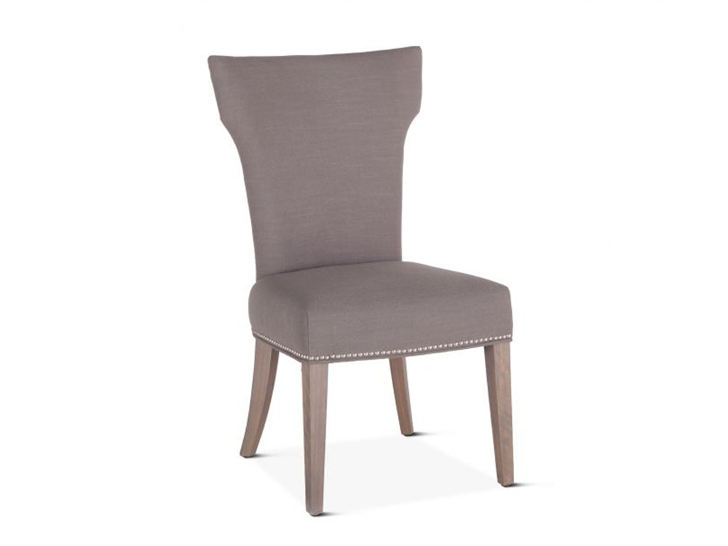 Home Trends & Design Rebecca Warm Gray Dining Chair with Napoleon Leg G206-BEC-OWG-N