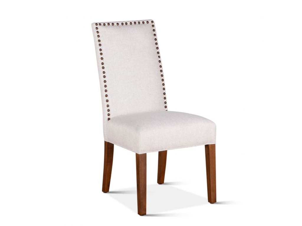 Home Trends & Design Jones Off-White Linen Dining Chair with Natural Teak Legs G206-JONES-04-NT