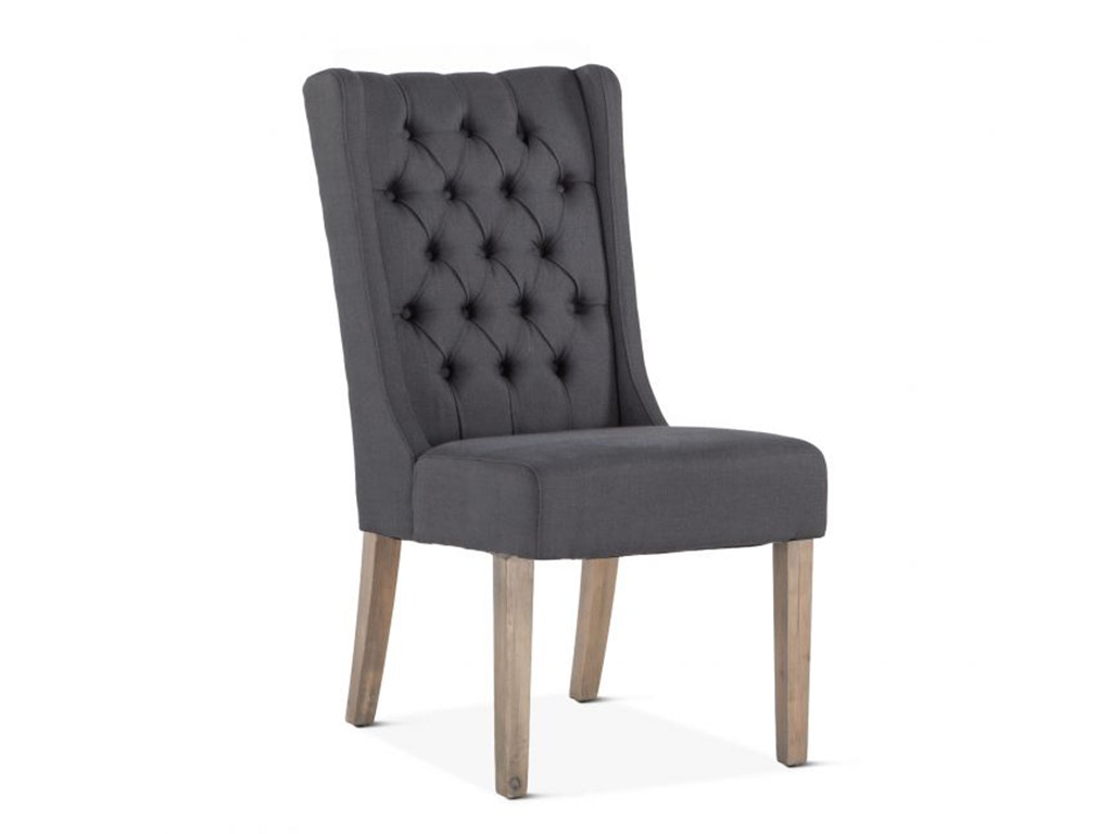 Home Trends & Design Lara Dining Chair Gray with Napoleon Legs G206-LARA-11-N