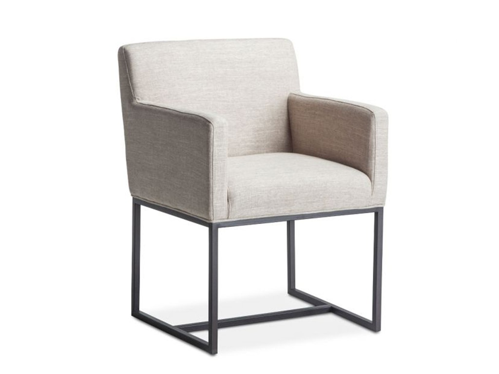 Home Trends & Design Renegade Off-White Linen and Iron Arm Chair G206-RENAC-04-AB