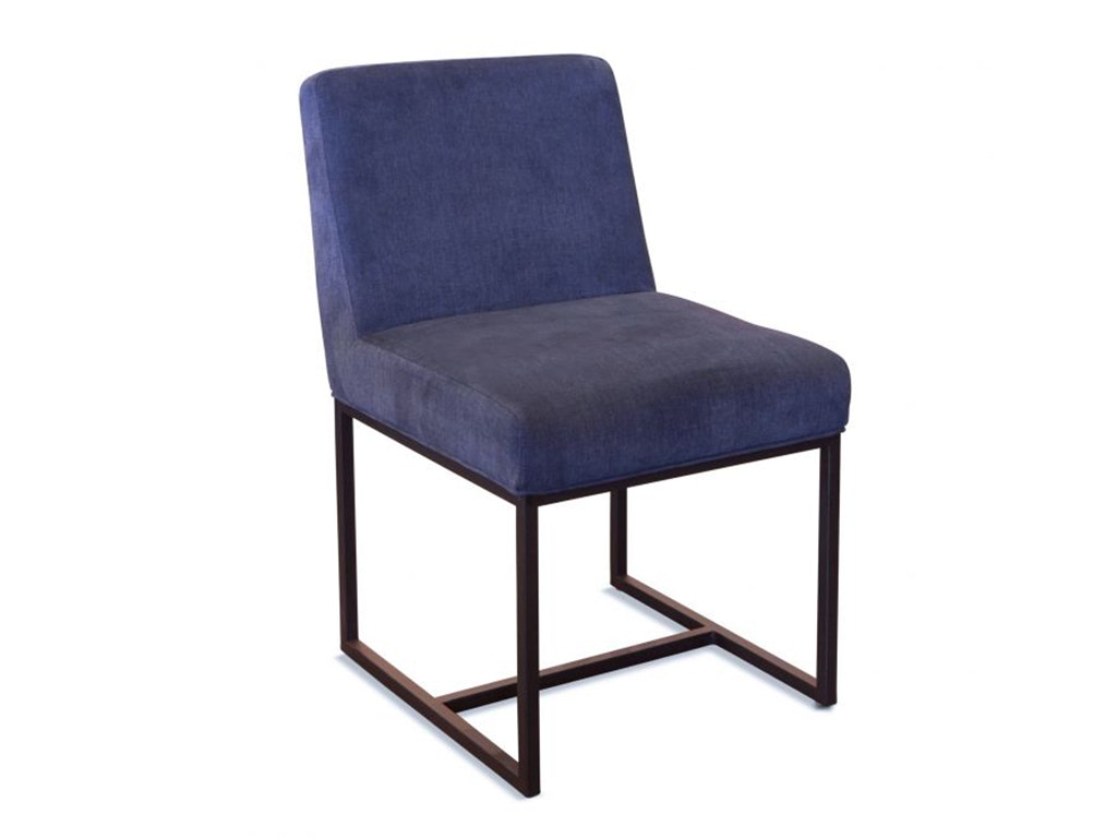 Home Trends & Design Renegade Rum Navy Linen and Iron Dining Chair G206-RENDC-R40-AB