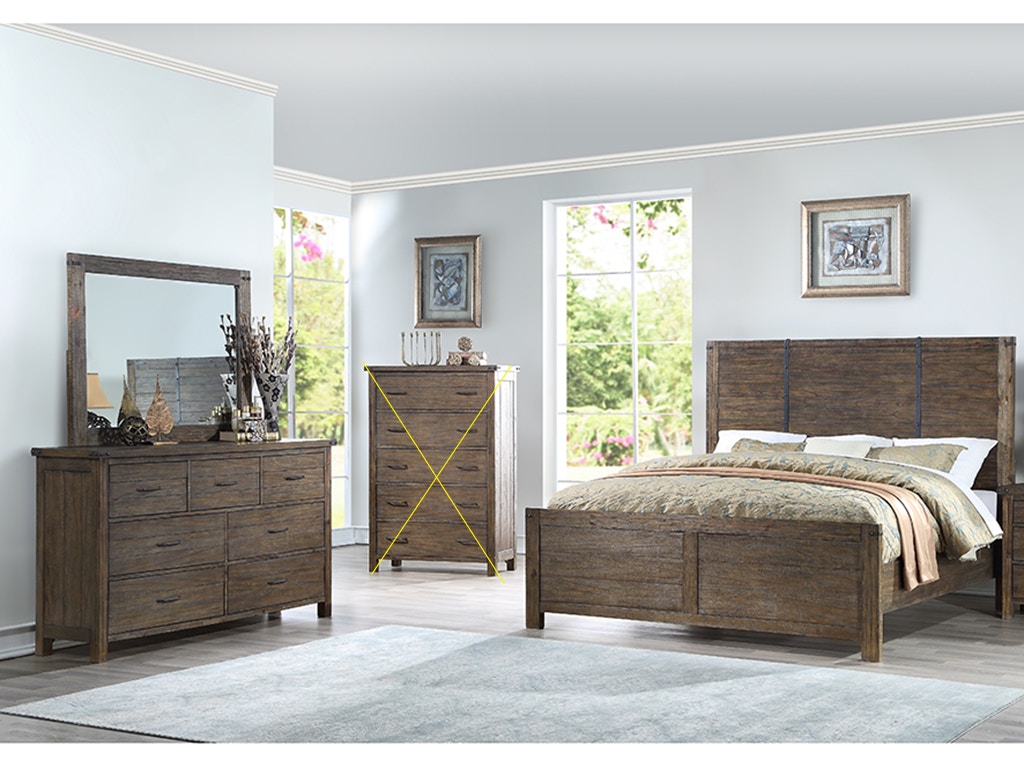 New Classic GALLEON 3 Piece Set - Queen Bed, Dresser, Mirror B1113PC