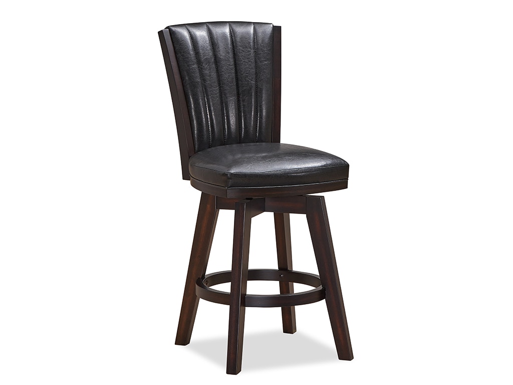 New Classic ASTIN 24 SWIVEL COUNTER STOOL - BLACK/CHERRY S392-CS-EBY