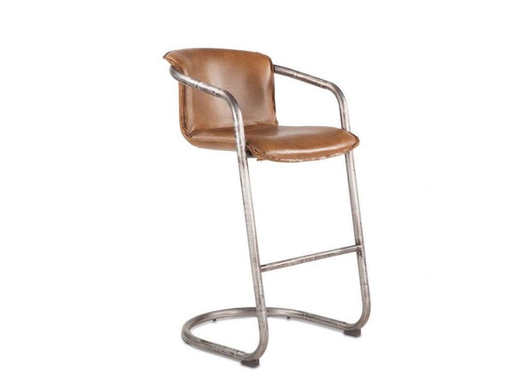 Home Trends & Design Portofino Leather Bar Chair Berham Chestnut GPF-BC22