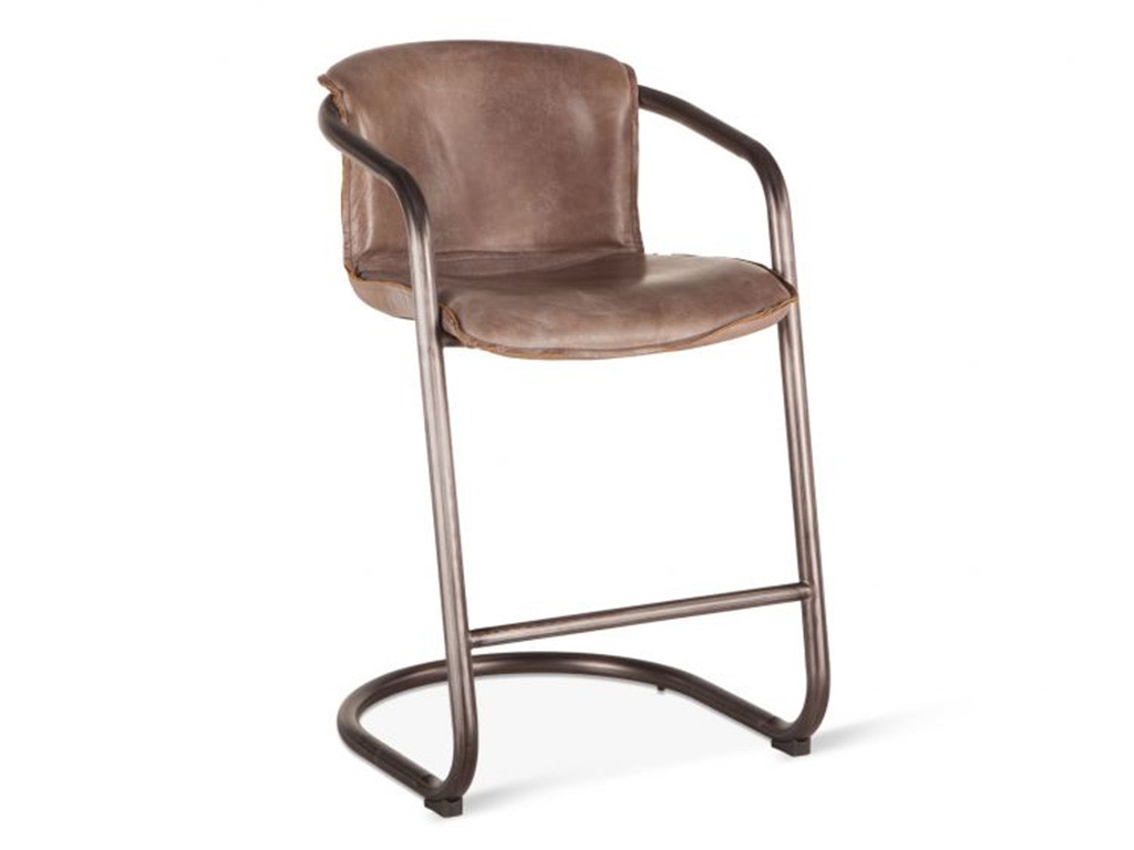 Home Trends & Design Portofino Leather Counter Chair Jet Brown GPF-CC22JB