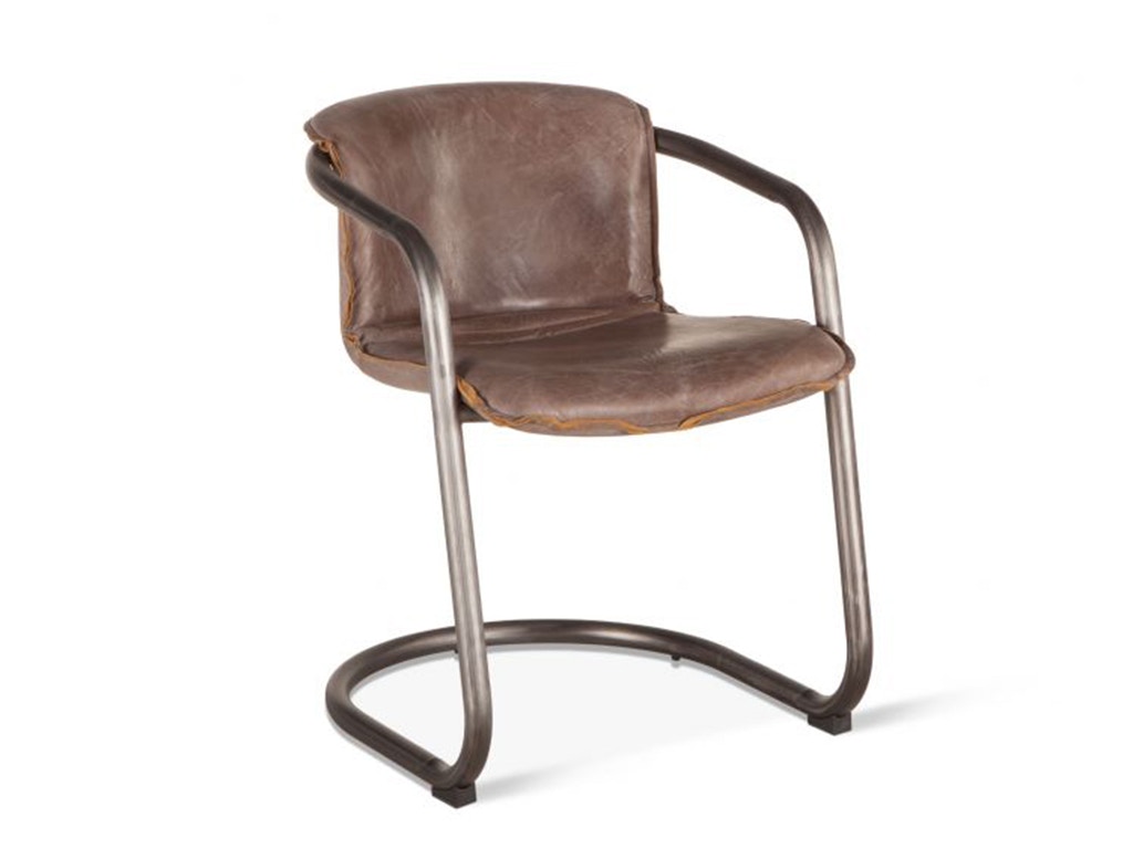 Home Trends & Design Portofino Leather Dining Chair Jet Brown GPF-DC22JB
