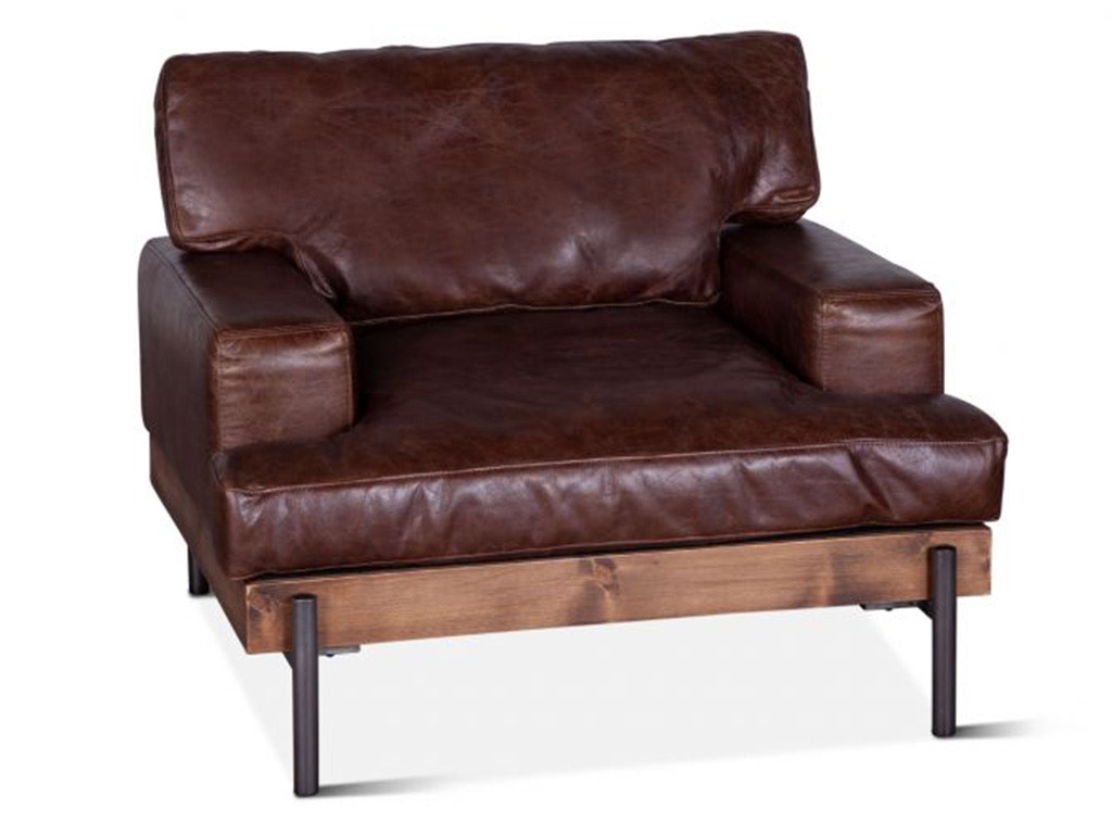 Home Trends & Design Portofino Leather Armchair Geisha Brown GPF-IACH-GEI