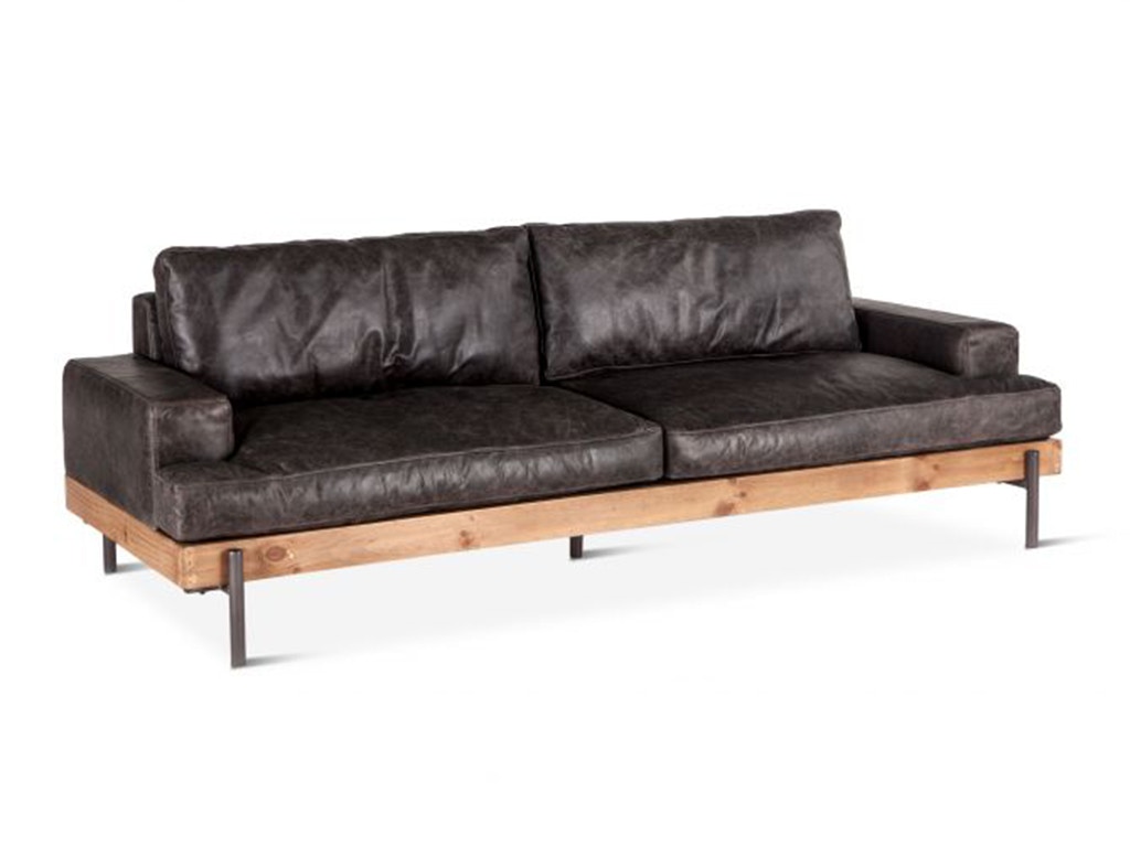 Home Trends & Design Portofino Leather Sofa Morocco Black GPF-ISOF-MOR