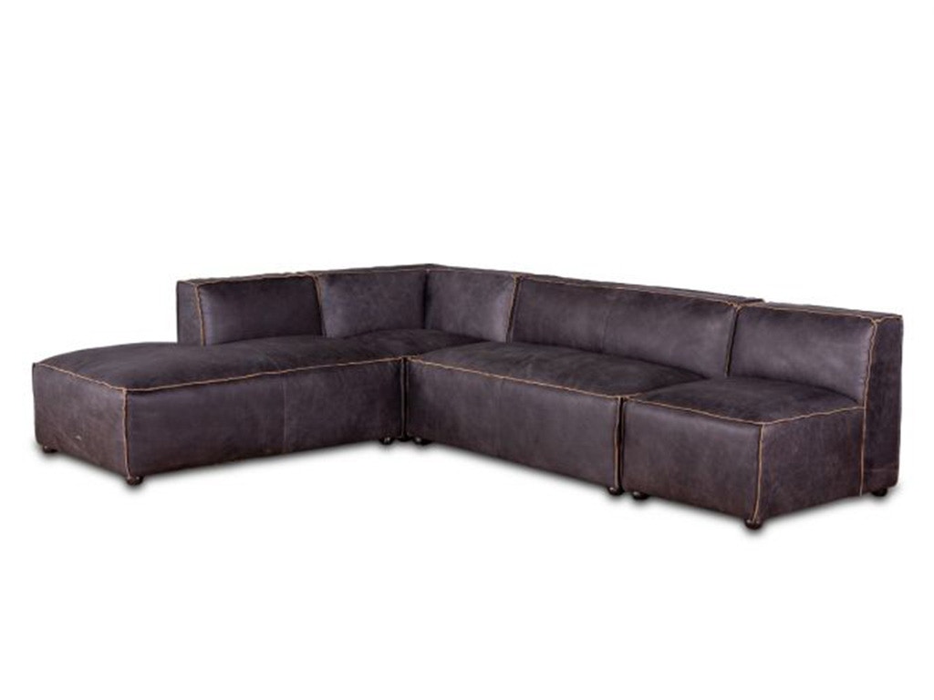 Home Trends & Design Portofino 4-Piece Sectional Antique Ebony GPF-LS-AE