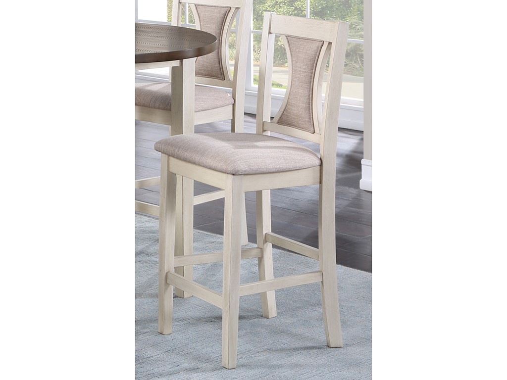 New Classic HUDSON COUNTER CHAIR CREME D3832C-22