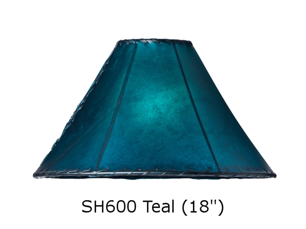 Mexican Country Imports Authentic Rawhide Lampshade - 18 Inch Teal SH600T