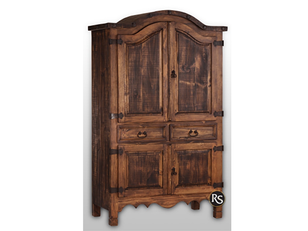 Rusticos Sierra Bedroom RUSTIC ARMOIRE LR ARM-13 ...