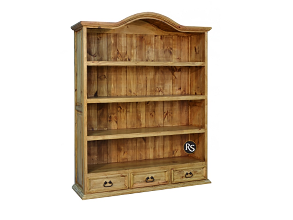 Rusticos Sierra 3 DRAWER BOOKCASE LT LIB-10