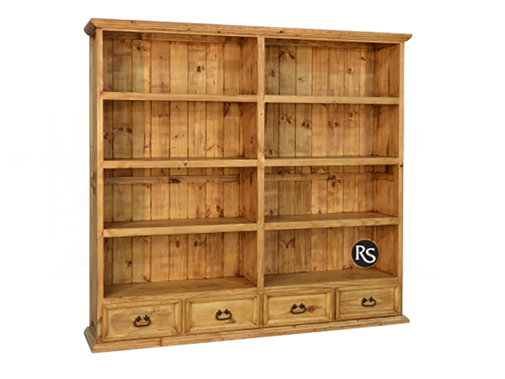 Rusticos Sierra 4 DRAWER BOOKCASE LT LIB-11