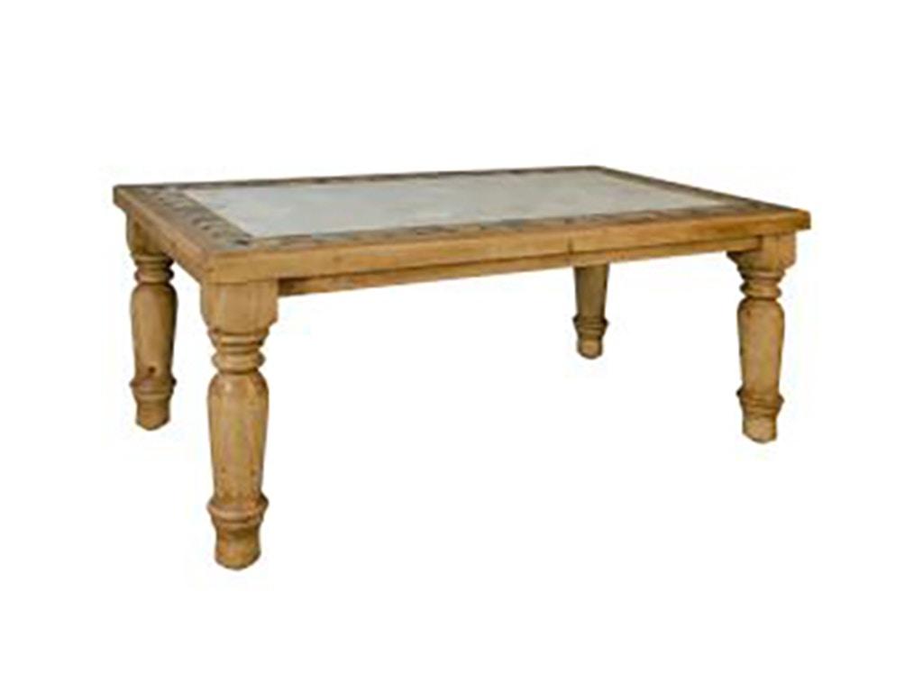 Rusticos Sierra SANTA RITA TABLE 6 FT / MARBLE TOP LT MES-13M