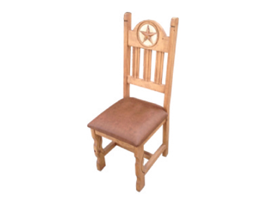 Rusticos Sierra Chair with Upholstered Seat and Marble Star LT SIL-11-1XM