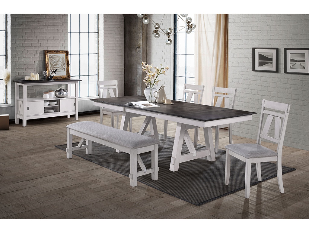 New Classic Maisie DINING TABLE + 4 Chairs + Bench D1903T4CB