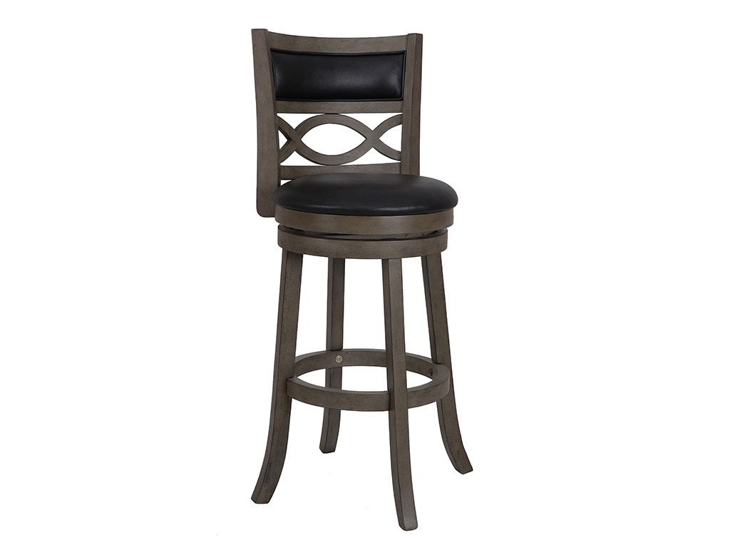 New Classic MANCHESTER 29 BARSTOOL - Antique GRAY/PU SEAT S1128-BS-PG