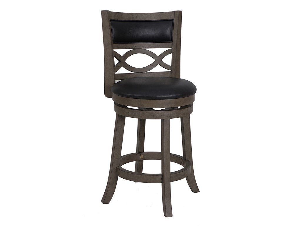 New Classic MANCHESTER 24 COUNTER STOOL - Antique GRAY/PU SEAT S1128-CS-PG
