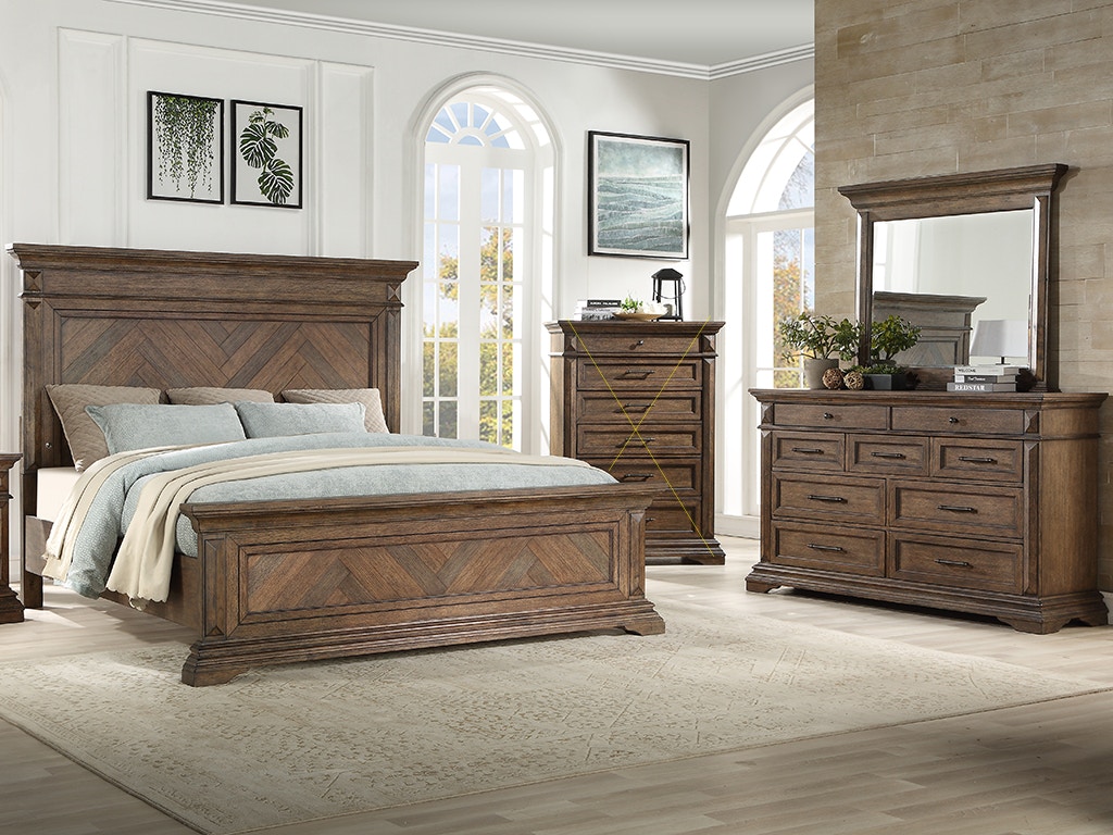 New Classic MAR VISTA 3 Piece Set - Queen Bed, Dresser, Mirror B6583PC