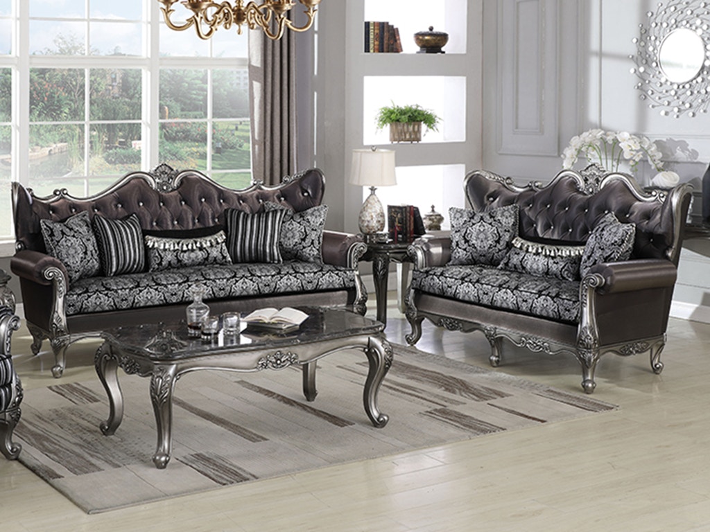 New Classic Marguerite Sofa and Loveseat U524Set