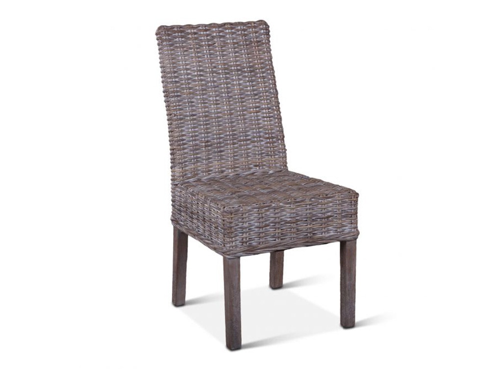 Home Trends & Design Kubu Rattan Dining Chair Whitewash NKB-DC18-WW-G