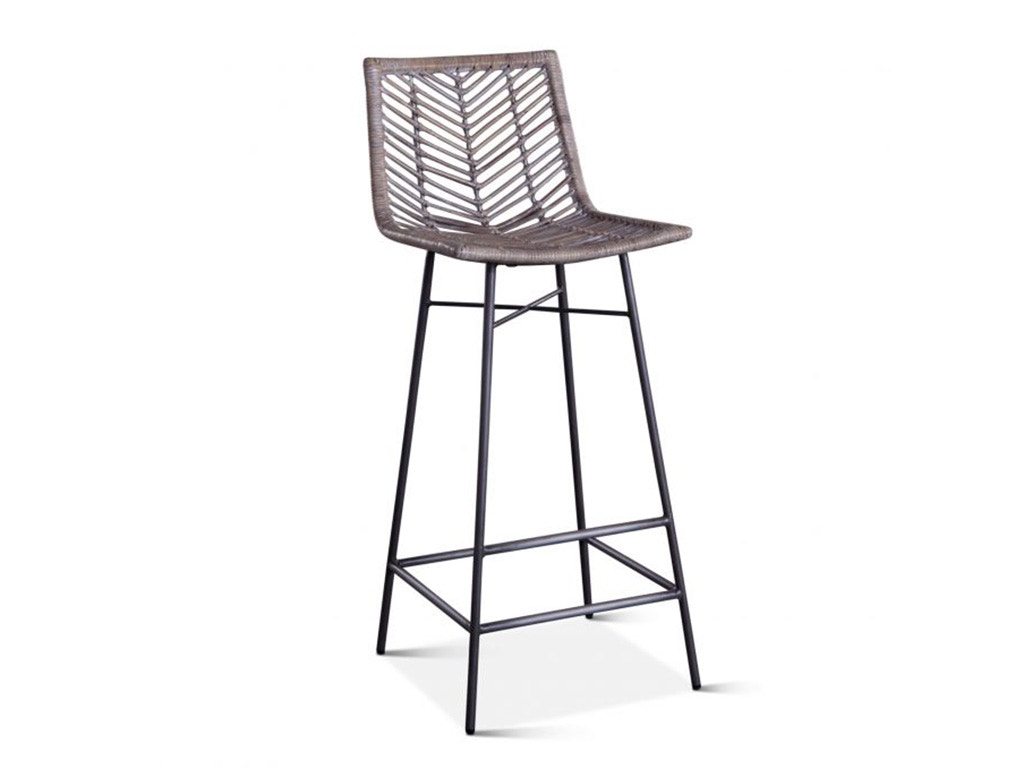 Home Trends & Design Kubu Bar Chair Gray Whitewash NKB-YLBC-GR