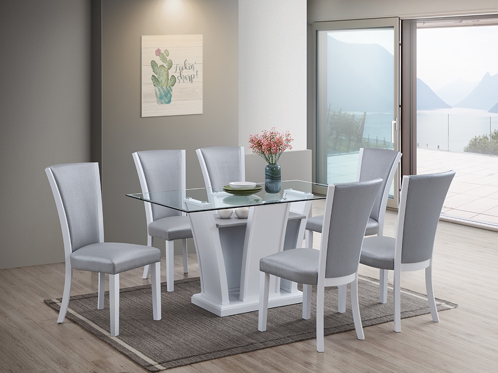 New Classic PLATINA DINING TABLE - White D3639W