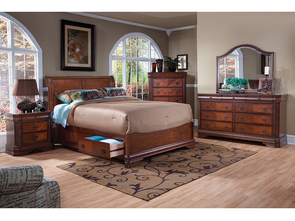 New Classic Sheridan 5 Piece Set - Queen Bed, Dresser, Mirror, Nightstand, Chest BH0055PCS