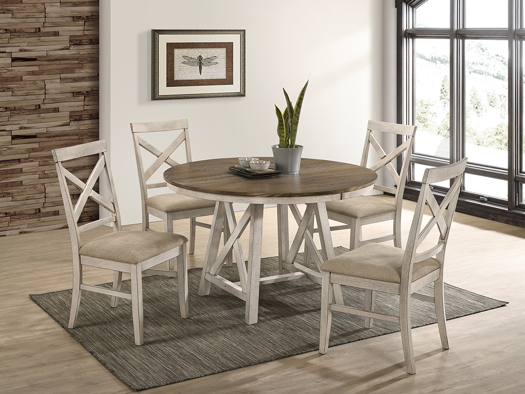 New Classic Somerset Round Table + 4 Chairs D2959RT4C