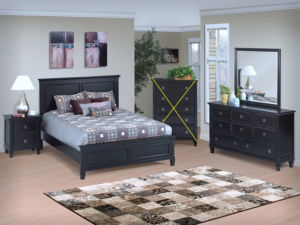 black dresser and nightstand set Buy Bedroom Set in Tampa - Cameo Black Panel