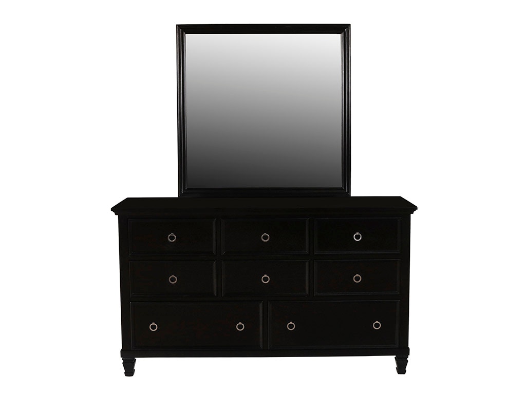 New Classic Bedroom TAMARACK 4 Piece Set - Queen Bed, Dresser, Mirror,  Nightstand - BLACK BB044B4PC