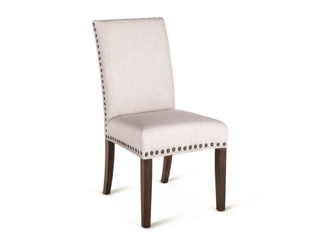 Home Trends & Design Sofie Dining Chair Off-White with Weathered Teak Legs V706-SOFI-04-WT