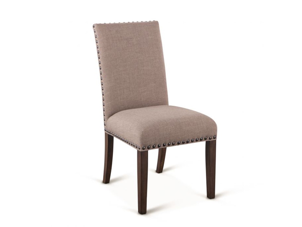 Home Trends & Design Sofie Dining Chair Taupe Linen with Weathered Teak Legs V706-SOFI-6L-WT