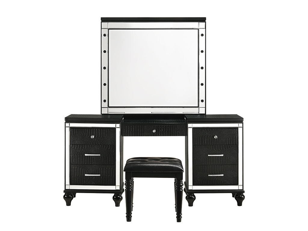 valentino black vanity table mirror