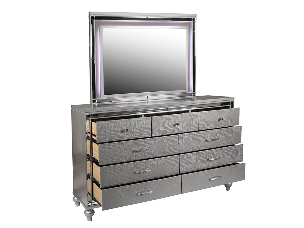 New Classic VALENTINO Lighted Mirror - SILVER BA9698S-060